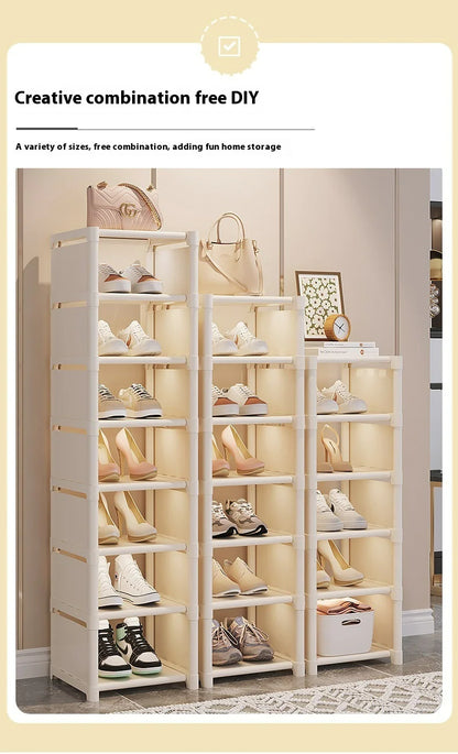 Simple Shoe Rack - Multi-Layer Space-Saving Storage Solution for Home Doorways