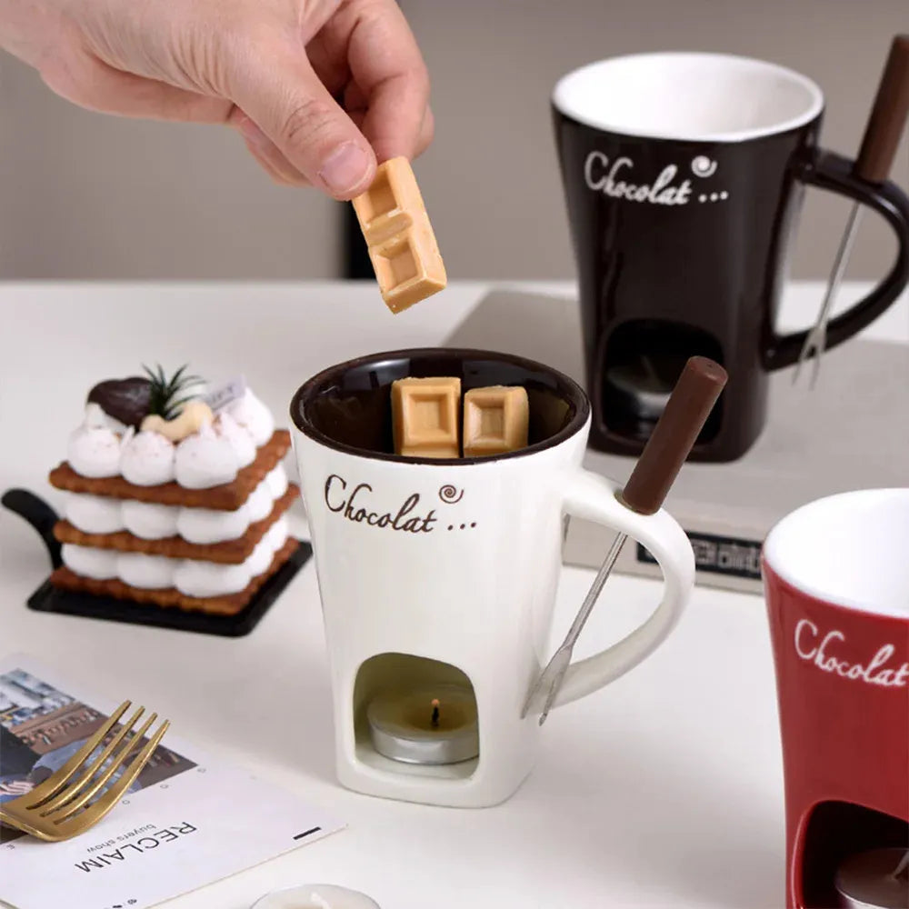 Fondue Mug Set – Mini Personal Fondue Pots