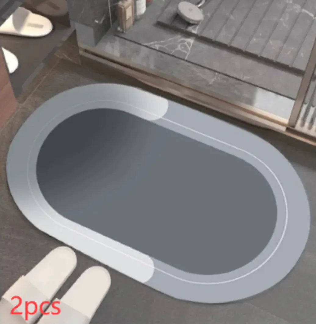 Modern Diatom Ooze Bathroom Floor Mat